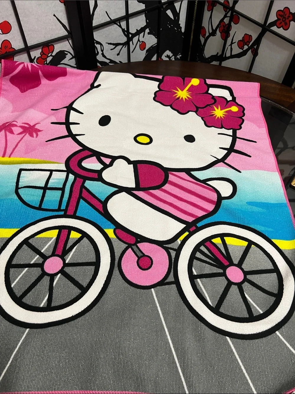Hello Kitty Towel - Pink White Yellow